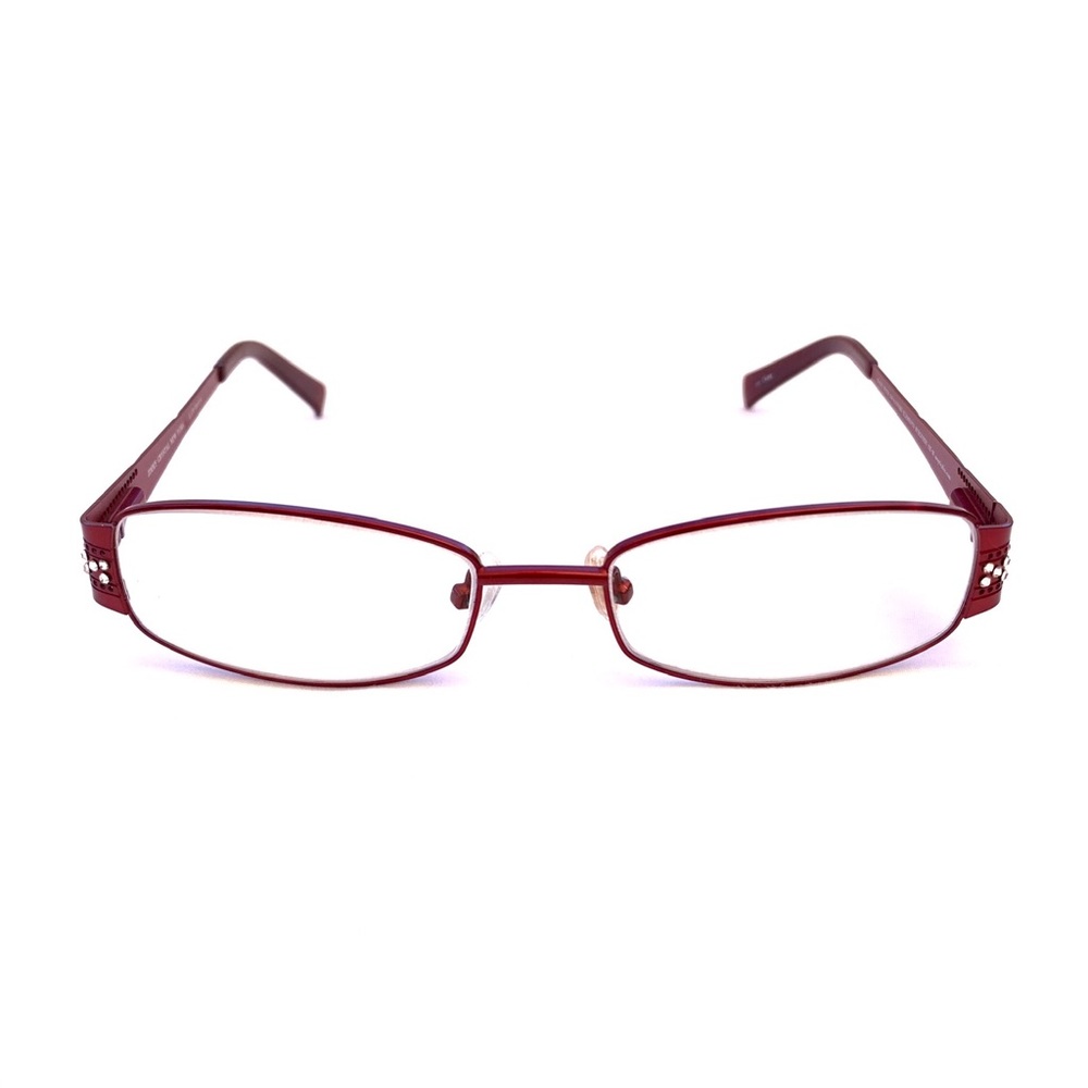 Jimmy Crystal New York Red with Swarovski Crystals Glamorous Eyeglasses